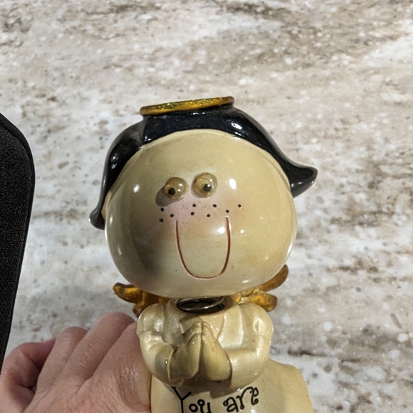 - Vintage Bobble Head Angel. Wing also Bobble. Ceramic-like material. Chri… - Picture 3 of 10